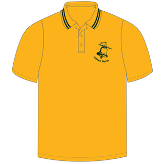 Short Sleeve Polo Shirt - Gold/Bottle * RUN OUT STYLE - SALE PRICE *