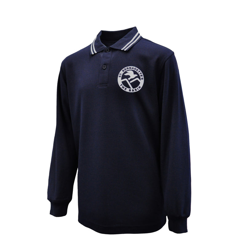 Long Sleeve Polo Shirt (Navy)